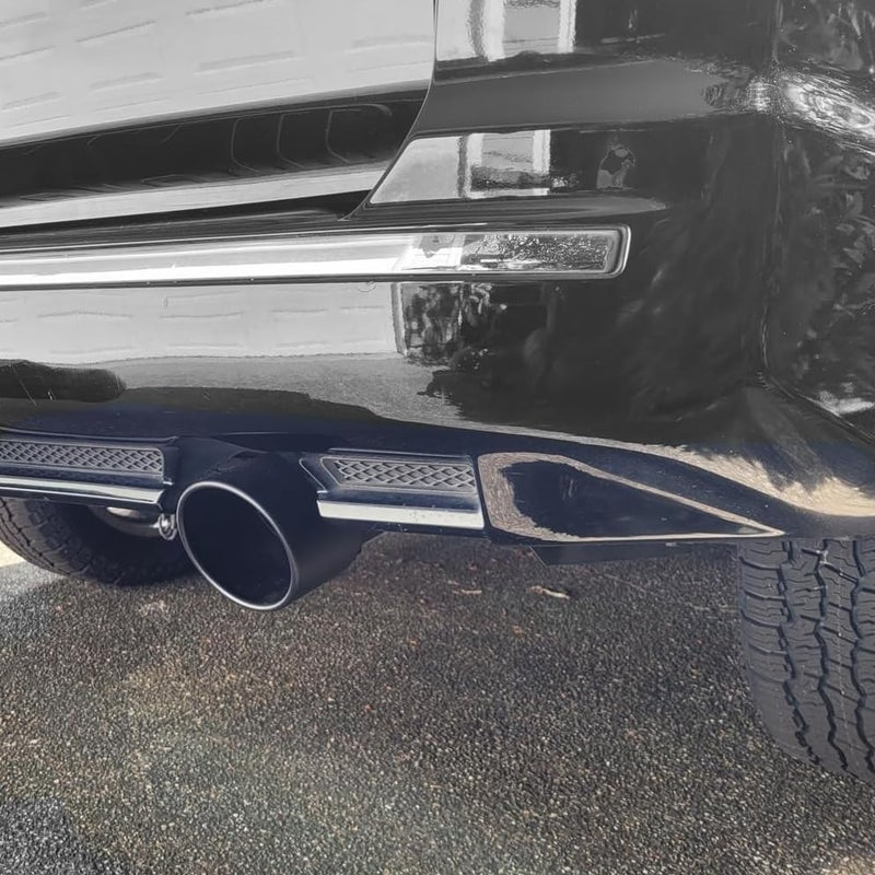 TriTrust Exhaust Tip, 2.5-3 inch inlet adjustable,Fit 2.5''/2.75''/3'' Outer diameter Tailpipe, 4.5'' Outlet 7'' Long Muffler Tip, Black Powder Coated Stainless Steel Tail Tip - Image 4